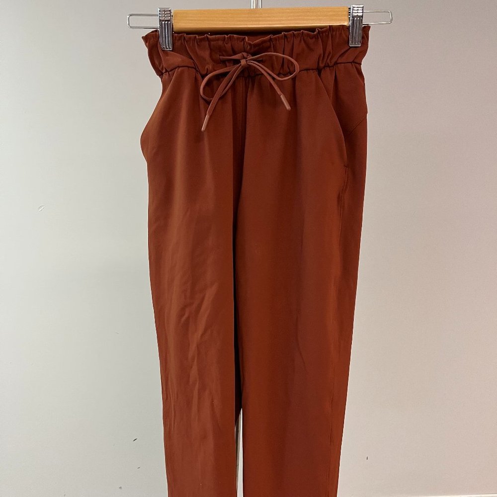 Stretch High-Rise Pant 7/8 Length Burned Orange